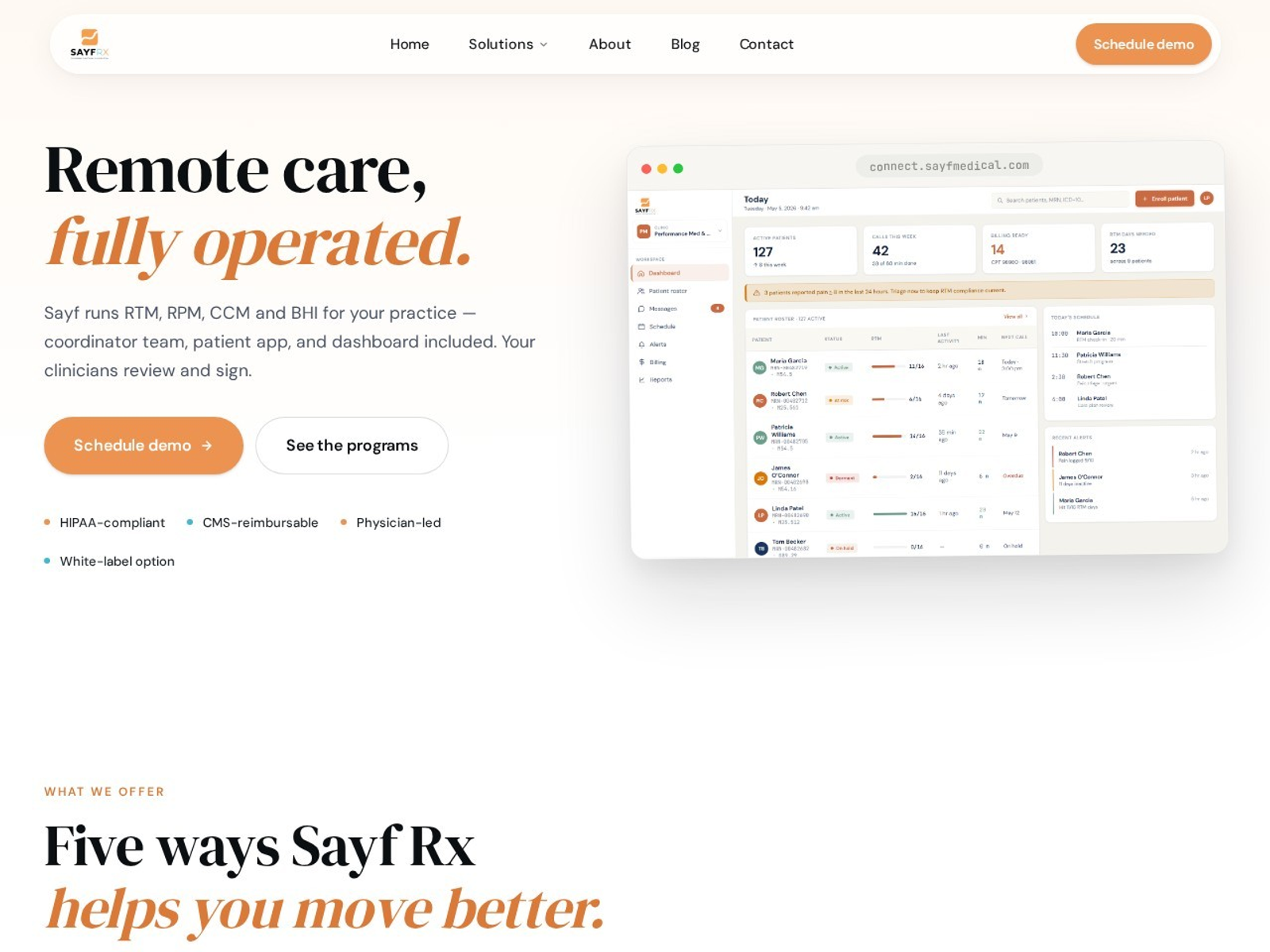 Sayf Medical homepage